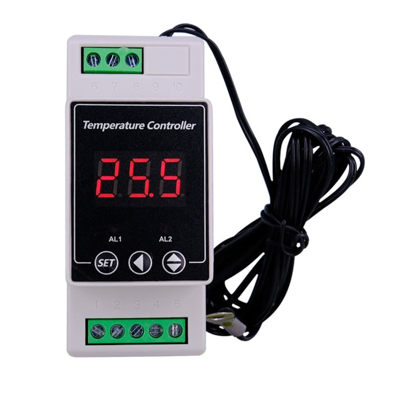 YB103TM Rail-mounted Temperature Controller, Digital Display Adjustable Temperature Controller, Dual-function Heating and Cooling