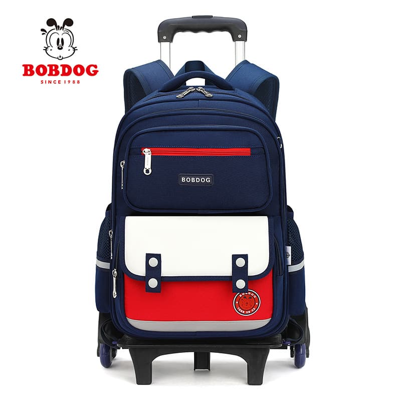 Children's Trolley Backpack for Boys Grades 1-6, Waterproof, Stair-Climbing
