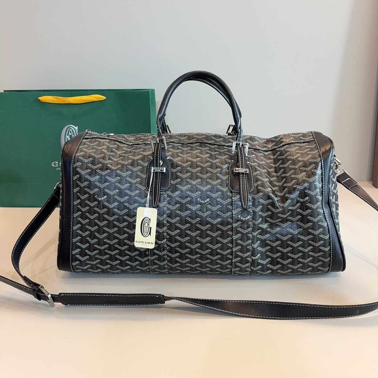 Goyardine Boston 45 Travel Bag Goyard 50L Men's Travel Backpack Vacation Bag Travel Bag Y Letter Portable
