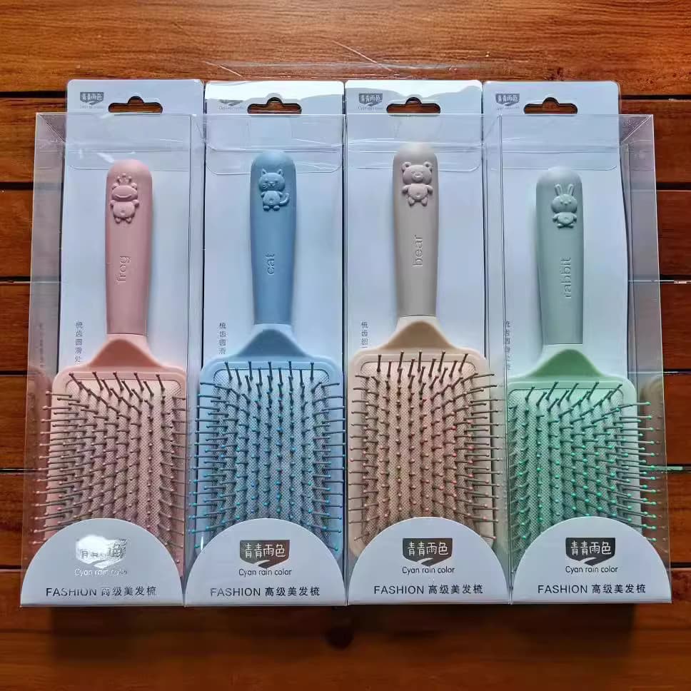 Air Cushion Comb, Scalp Massage Comb for Women, Long Hair, High-Fashion Portable Massage Comb, Girl's Heart Curling Comb, Air Bag Comb