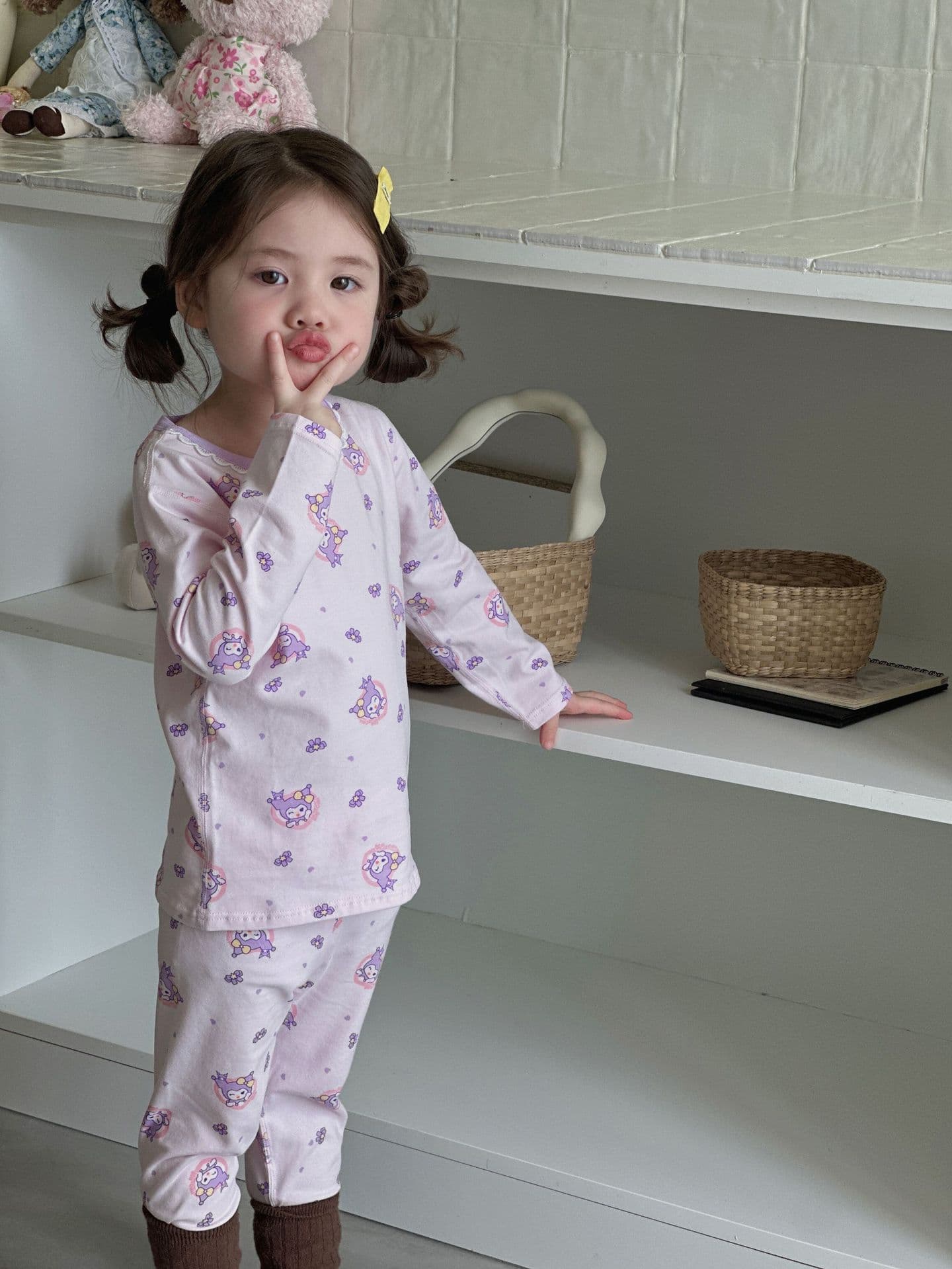 Anmeiya Children's Pajamas Kids Loungewear Thermal Underwear Set Boys Girls Autumn Clothes Set