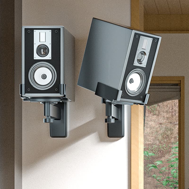 No-Drill Speaker Screws Speaker Stand Wall Mount Bracket Surround Audio Wall Bracket Tray HiFi Hanging Bracket Stand
