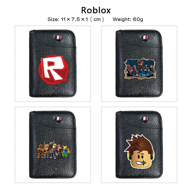 Sandbox Game Virtual World Currency Robux Short PU Student Anime Coin Purse Card Holder Storage Bag Wholesale