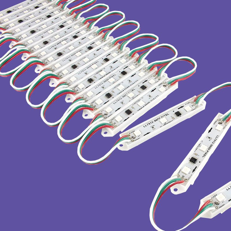 5050 RGB Module LED Drip Glue Full Color Waterproof Colorful Advertising Light Source 2811 Color Programmable Module