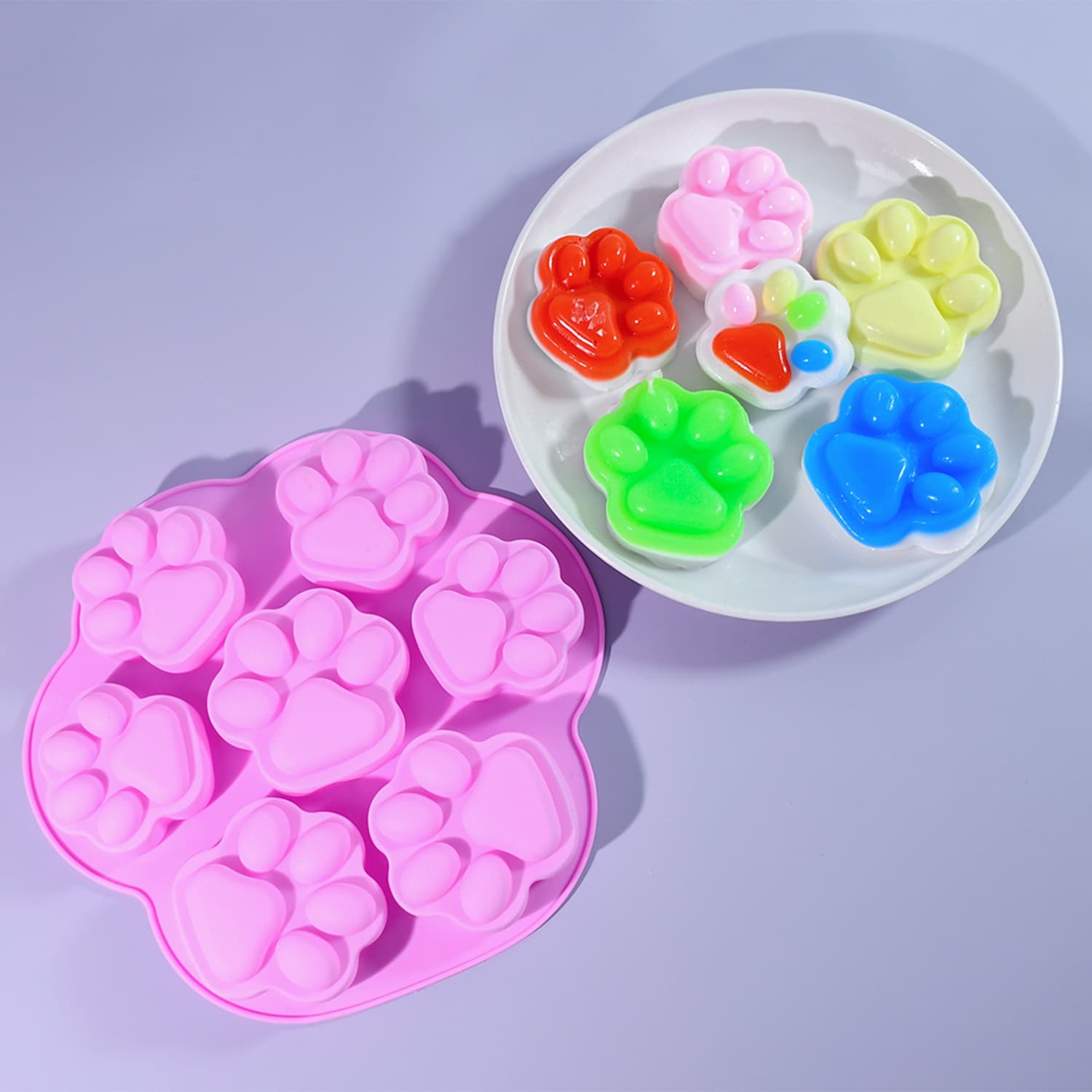 Spot wholesale 7 big kitten claw pinch silicone mold easy release and high temperature resistant baking mold cake mold