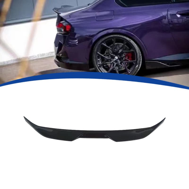 For BMW 2021-2026 2 Series 2-Door G42 M Performance Rear Spoiler Gloss Black and Water Transfer