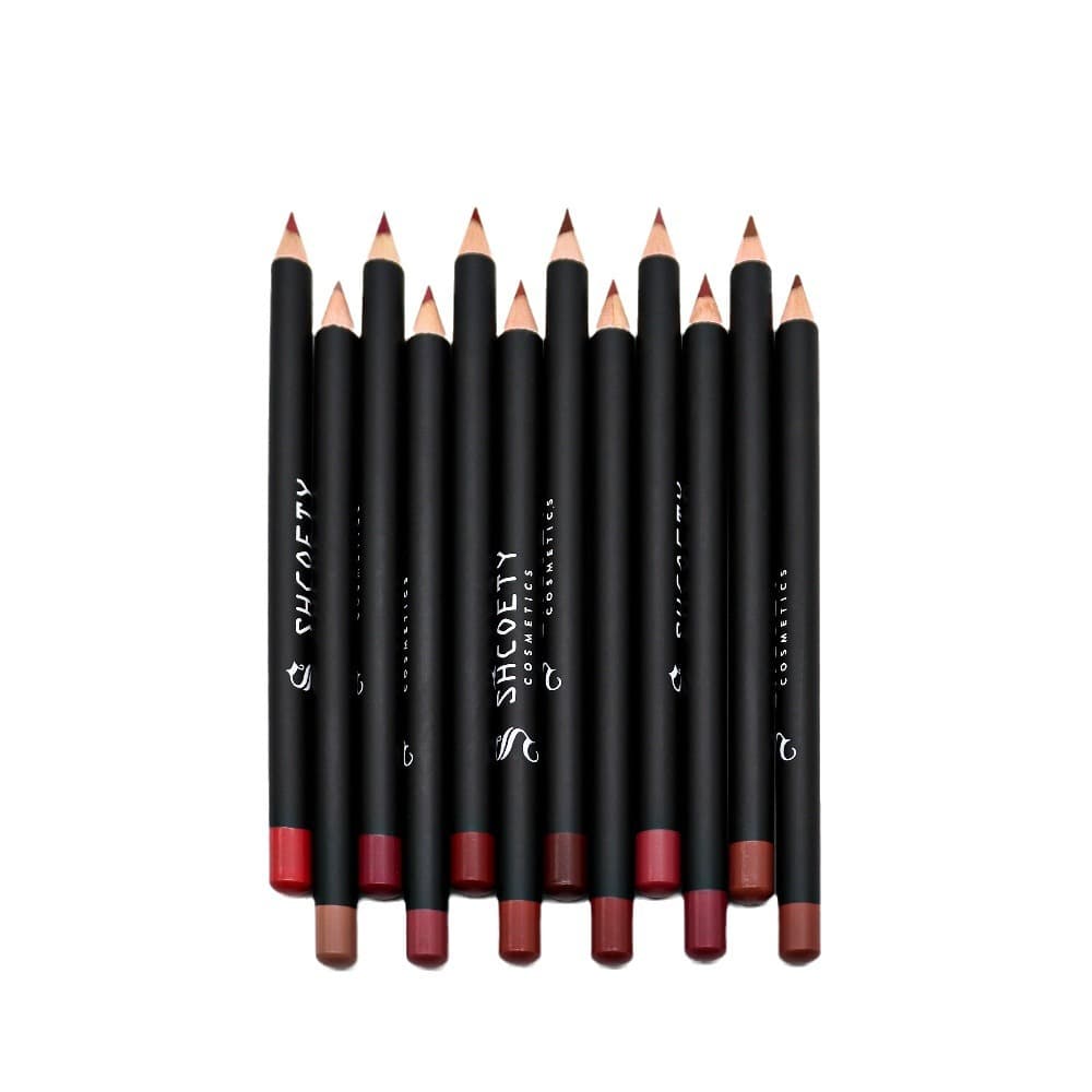 SHCOETY EU CPSR 12-Color Matte Lipstick & Lip Liner Set, Nude Shades, Long-Lasting, Cross-Border Beauty
