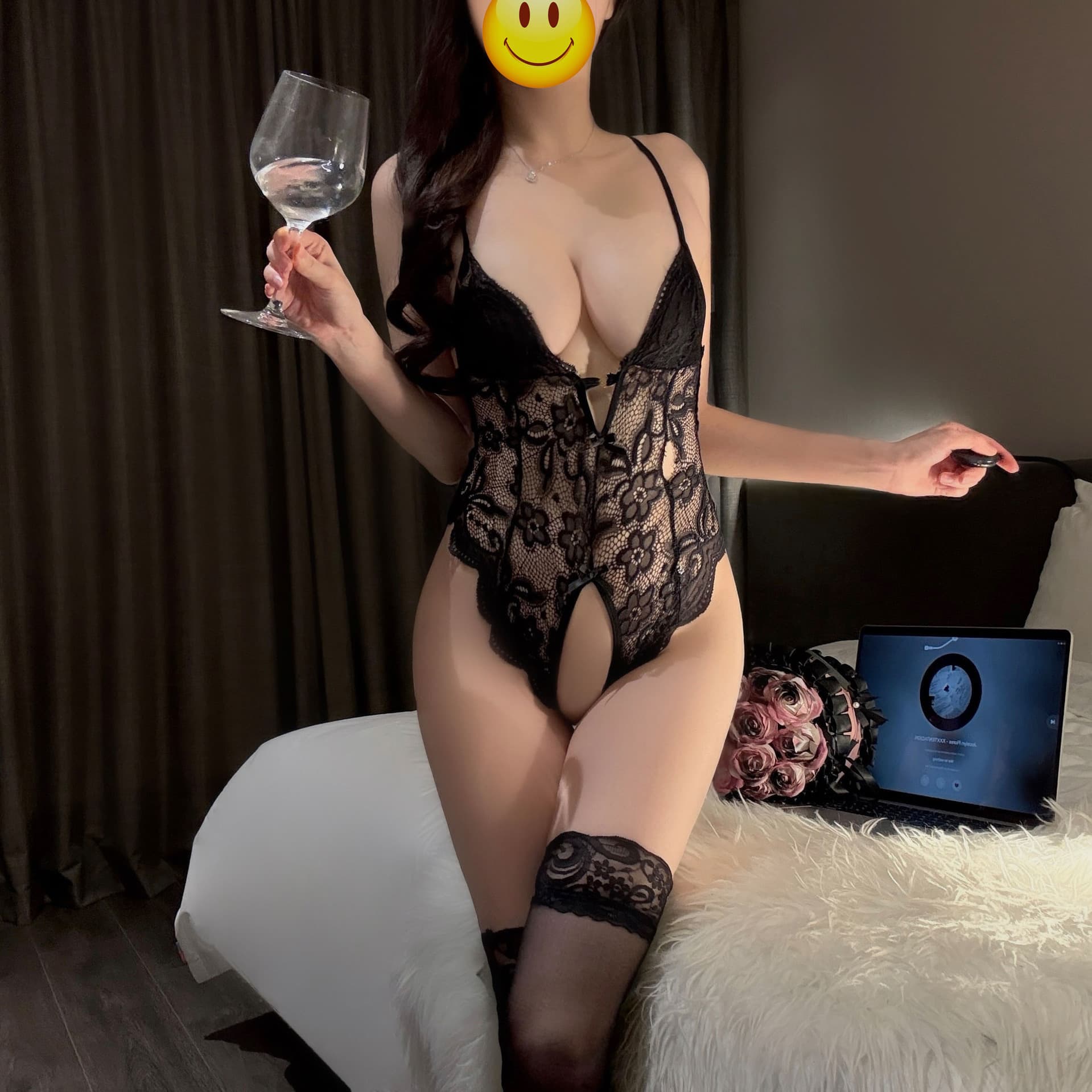 Factory direct shipping sexy lingerie bodysuit with open crotch, lace, see-through, alluring camisole nightgown