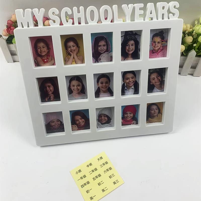 MySchoolYears Student Growth ID Photo Children's Grade Record Plastic Photo Frame for Kindergarten, Middle School, and High School