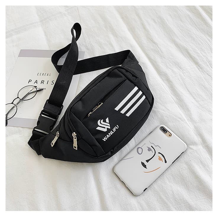 New Unisex Casual Waist Pack Cashier Phone Storage Bag Nylon Sports Shoulder Bag Crossbody Chest Bag Wholesale