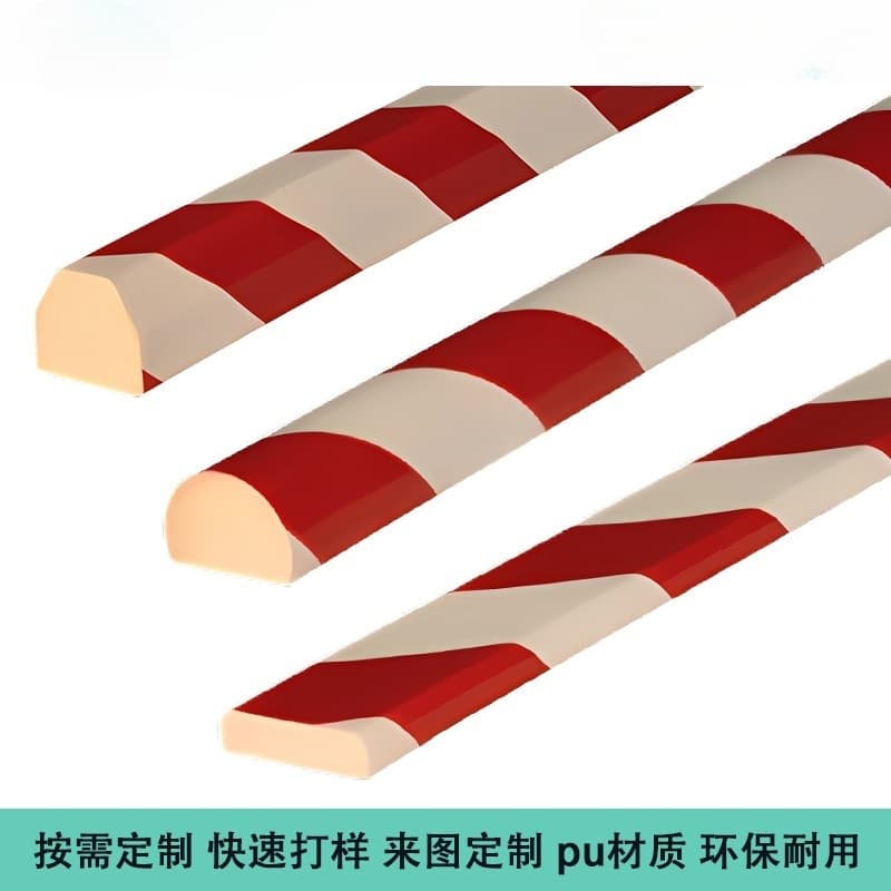 Factory-customized PU anti-collision strips, polyurethane industrial round corner protectors, garage anti-collision sponge stickers, warning and protective strips
