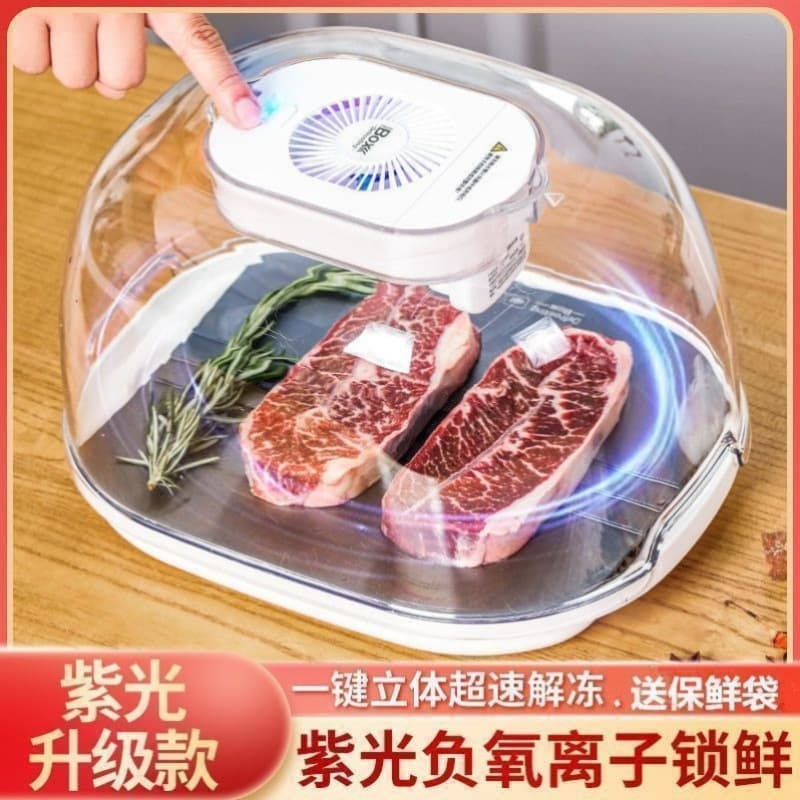 Defrosting tool household German constant temperature multifunctional preservation fast kitchen defrosting machine ultraviolet draining basket