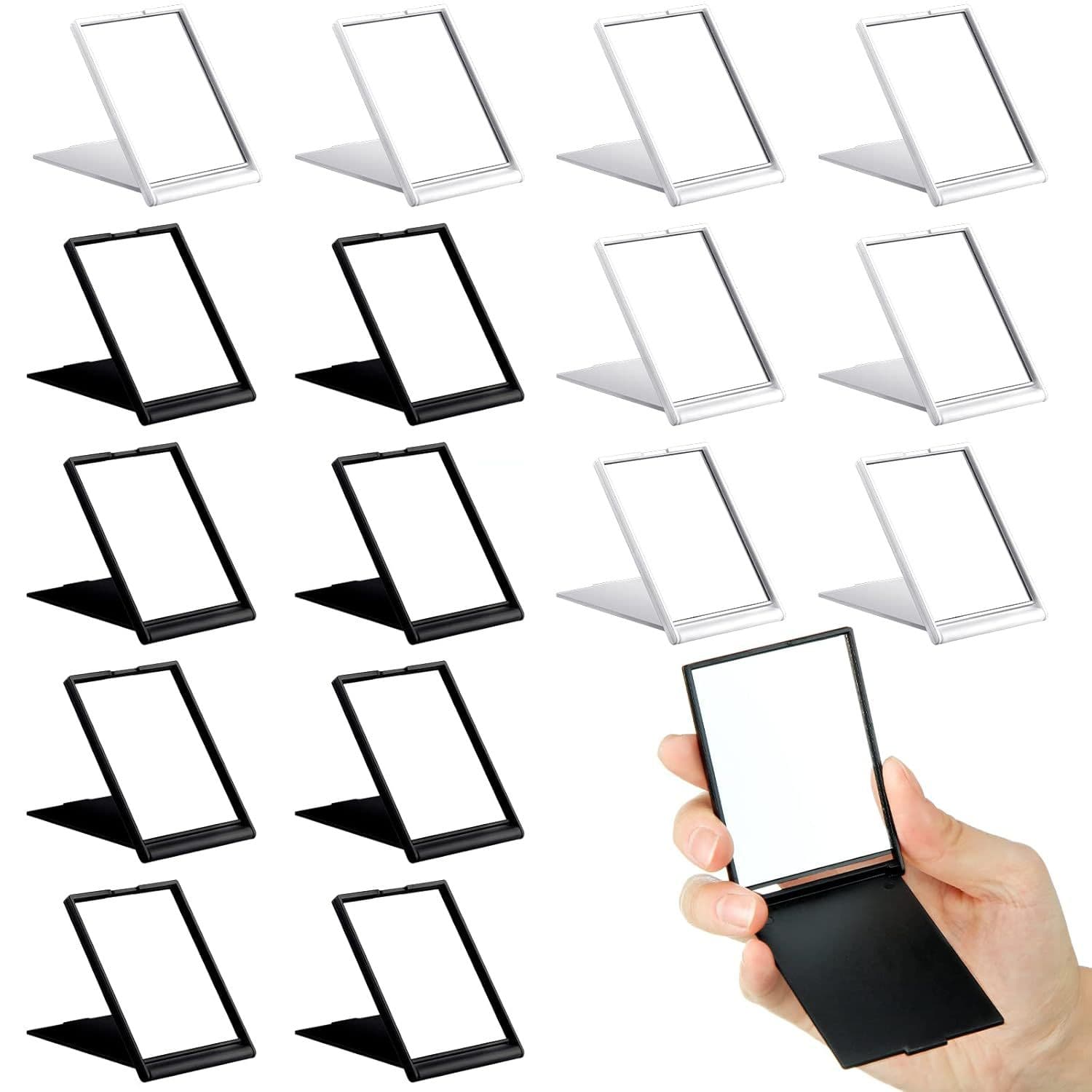 Small Folding Makeup Mirror Bulk Travel Portable Foldable Rectangular Compact Standing Mirror