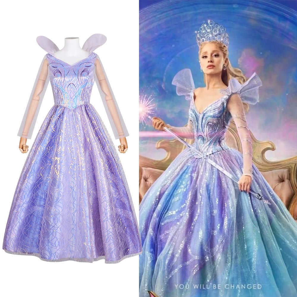 Wicked 2 Cosplay Costume Glinda Sparkle Gift Dress Glinda Role-Playing Cosplay Performance Costume