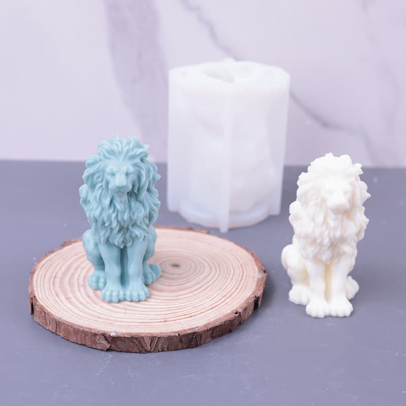 Mighty Lion Silicone Mold Sitting Lion Aromatherapy Candle Ornaments Cross-border Hot Sale Lion Candle Mold