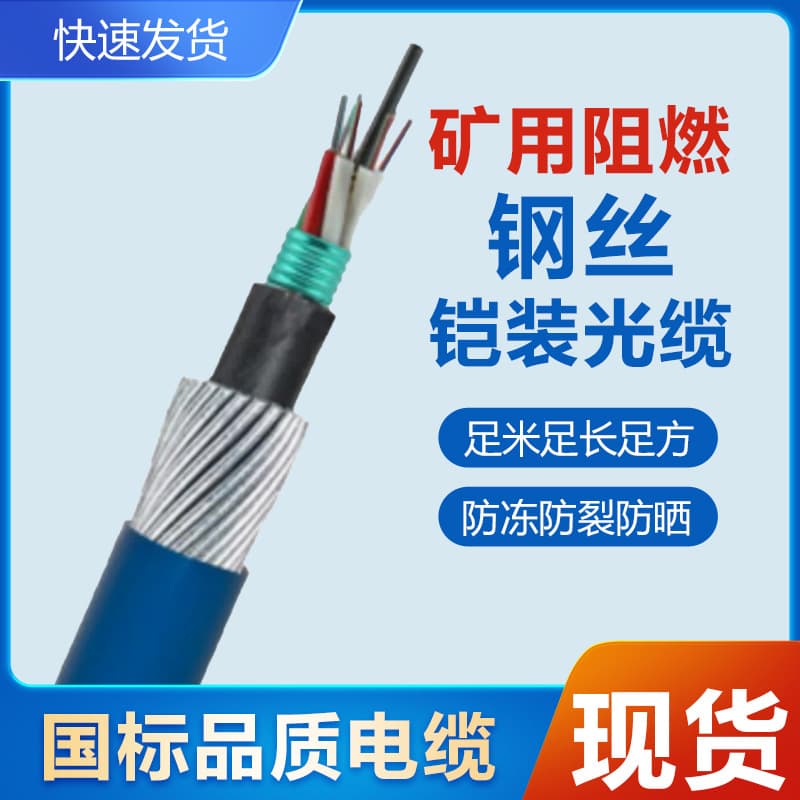 MGXTSV-12B Coal Mine Single-Mode Optical Cable MGTSV-10B Mining 10-Core Fiber Optic Cable