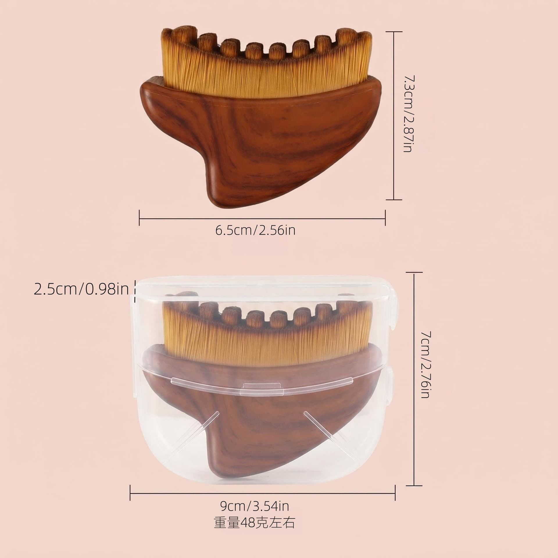 Comma Lymph Contour Gua Sha Eye Neck Care Brush Face Brush Lymphatic Contour Face Brush