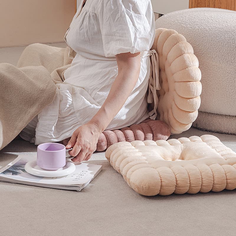 Thickened Cushion Cookie Seat Pad Office Long Sitting Back Cushion Tatami Mat Homestay Practical Floor Mat Rectangular Chair Pad