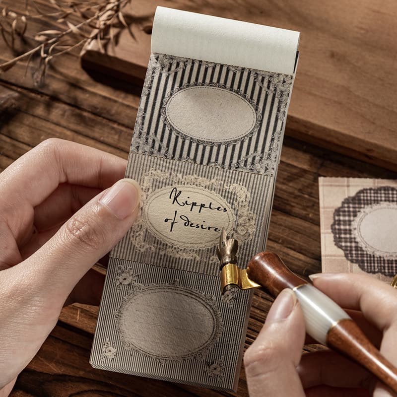 Floral Wrap Head Sticky Notes Ins Kurashiki Style Lace Journal Decoration DIY Versatile Material Background Base Sticky Notes