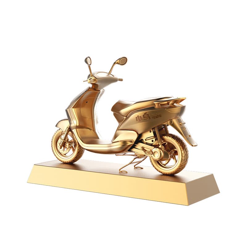 Custom Metal Art Craft Ornament Mascot Architectural Desktop Model Corporate Anniversary Gold-Plated Silver Gift Customization