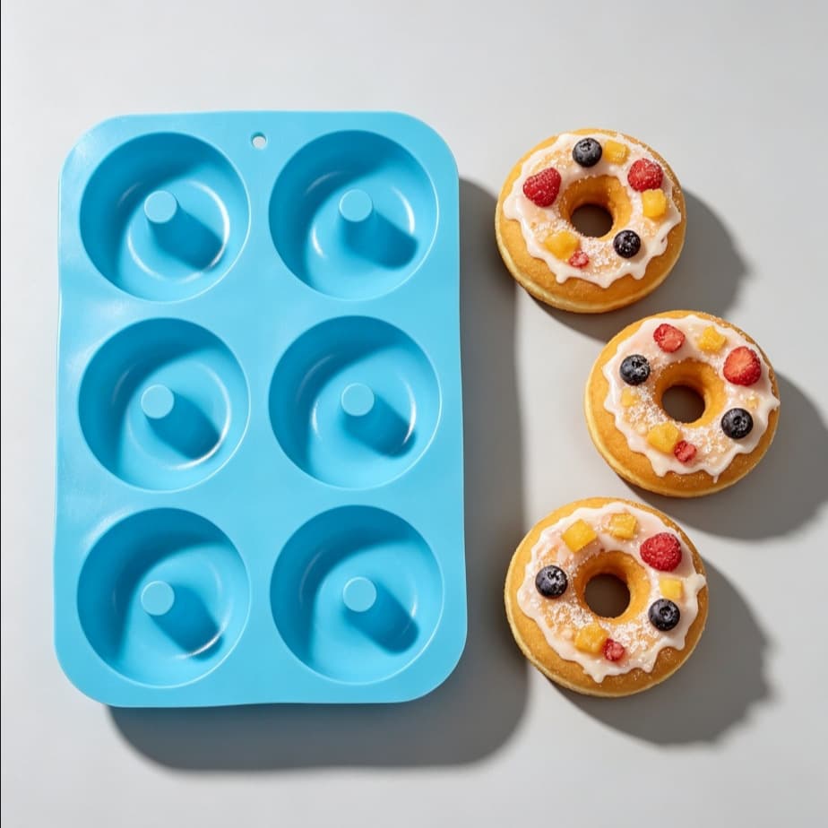 Cross-Best-Selling Donut Silicone Mold, Household Hollow Small Cake Mold, Easy Release Non-Stick Mold