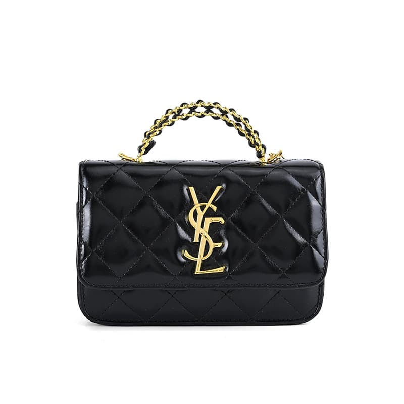 Cross-border fashion chain women's YSL bag, small Chanel-style diamond quilted handbag, trendy and versatile single shoulder crossbody bag