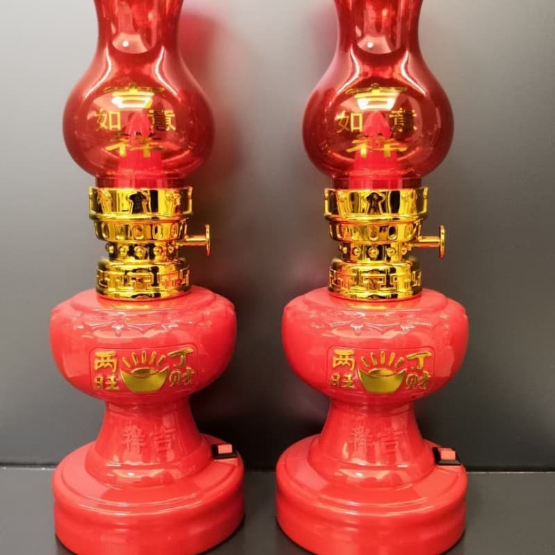 Housewarming lamp, good luck in the house, red LED energy-saving electric candle, long-lasting light, fortune-bringing god of wealth, prosperous and prosperous electronic candlestick