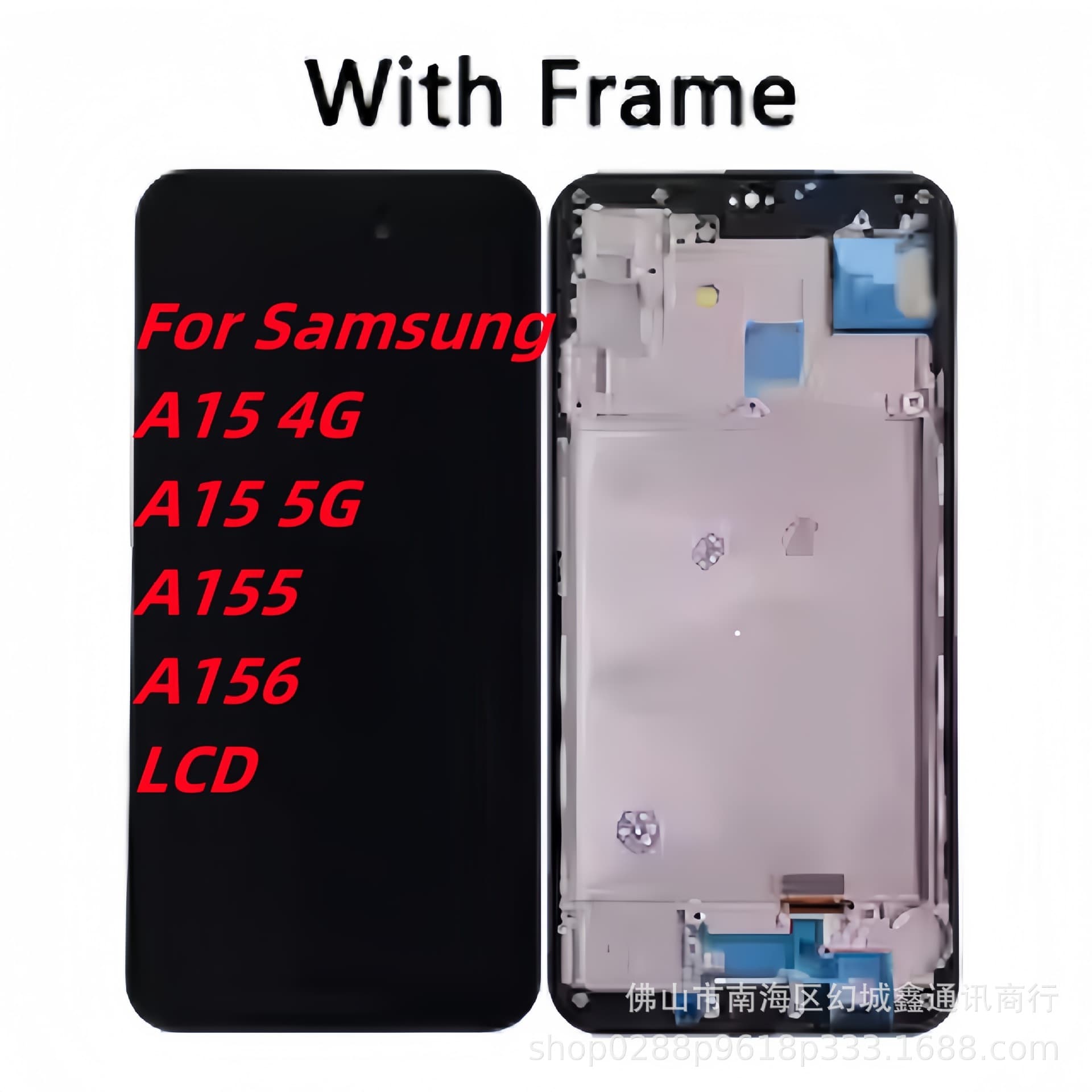 For Samsung A15 Screen Assembly A15 4G LCD Screen A155 A155F Display Inner and Outer LCD with Frame