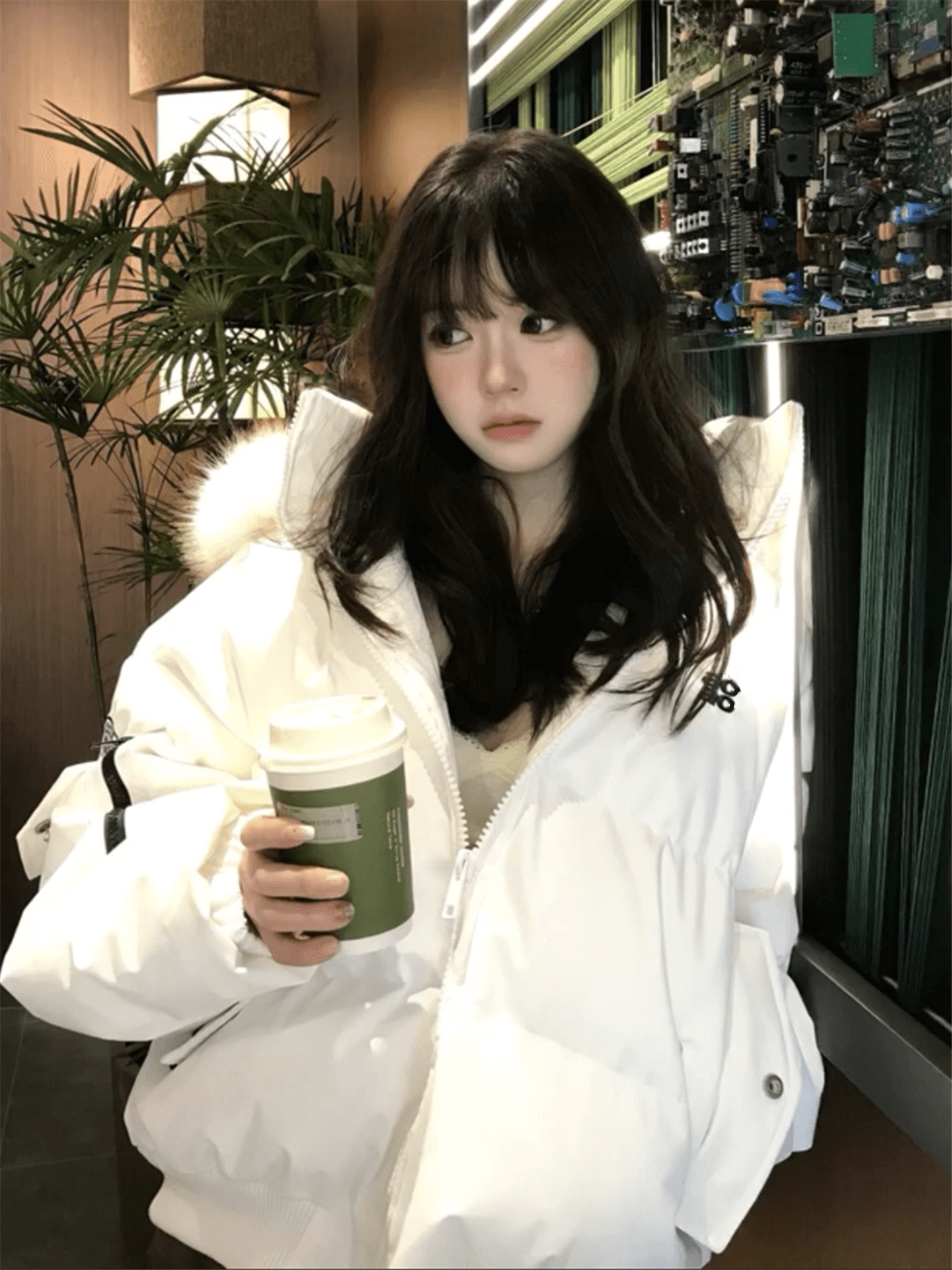Premium Cotton Coat Women American Style 2025 Thick Parka New Quilted Jacket with Faux Fur Collar Winter Korean Fashion