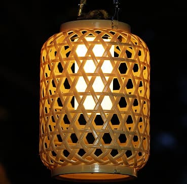Solar Outdoor Light, Garden Patio Decoration, Balcony Ambiance Light, Villa Decorative Floor Lamp, Bamboo-Woven Lantern