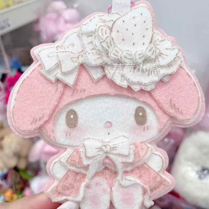 Little Red Book White Berry My Melody Non-woven Fabric Pendant - Cute and High-Value Backpack Decoration - Give to Friends