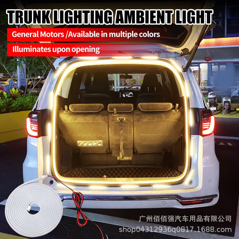 Cross-border Car Trunk Flowing Light Atmosphere Lamp Silicone LED Decorative Light Strip Tailgate Lighting Bar