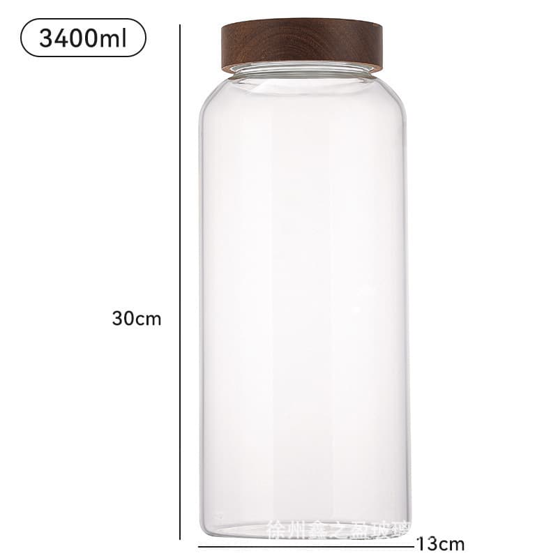 Acacia Wood Sealed Storage Jar for Home, Coffee Bean, Tea, Sugar, Dried Tangerine Peel, and Herbal Medicine Airtight Container