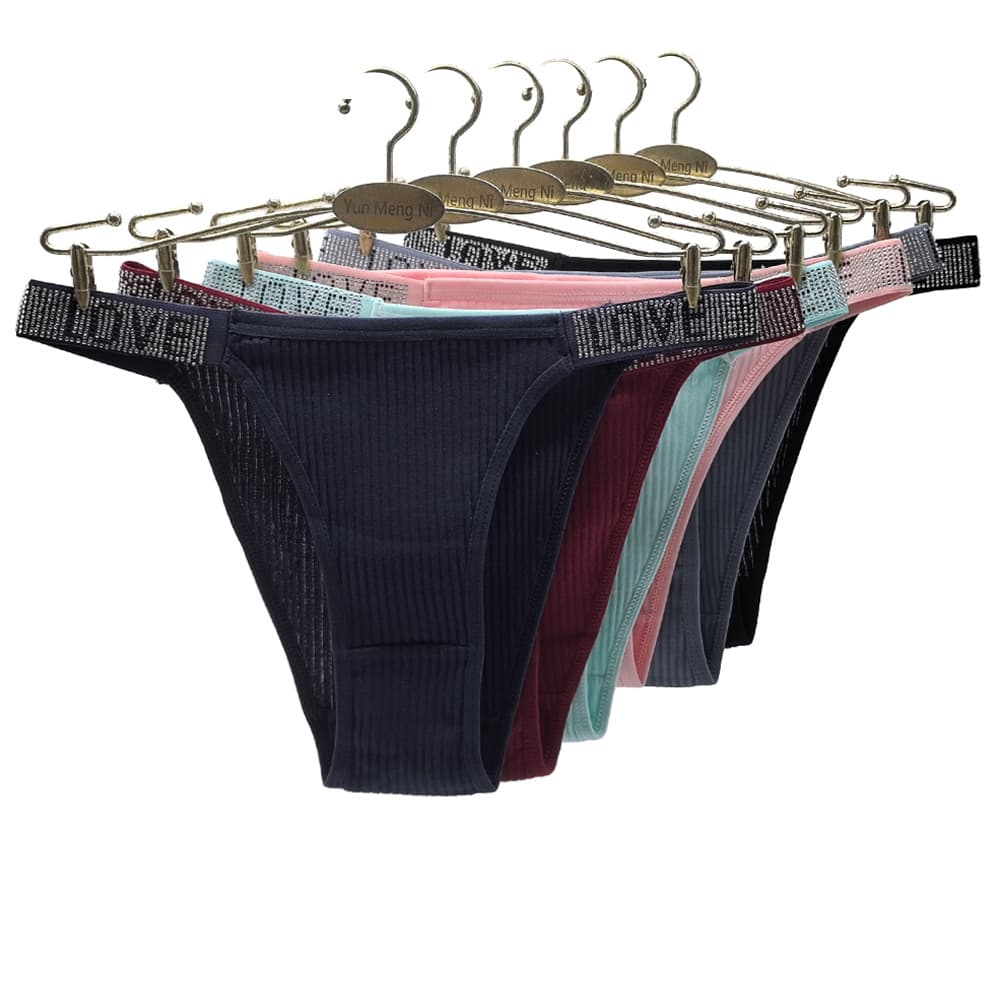 Cross-border Trade Side Double Strap Rhinestone Sexy Women's Triangle Panties Amazon Supplier Manufacturer European and American Women's Underwear