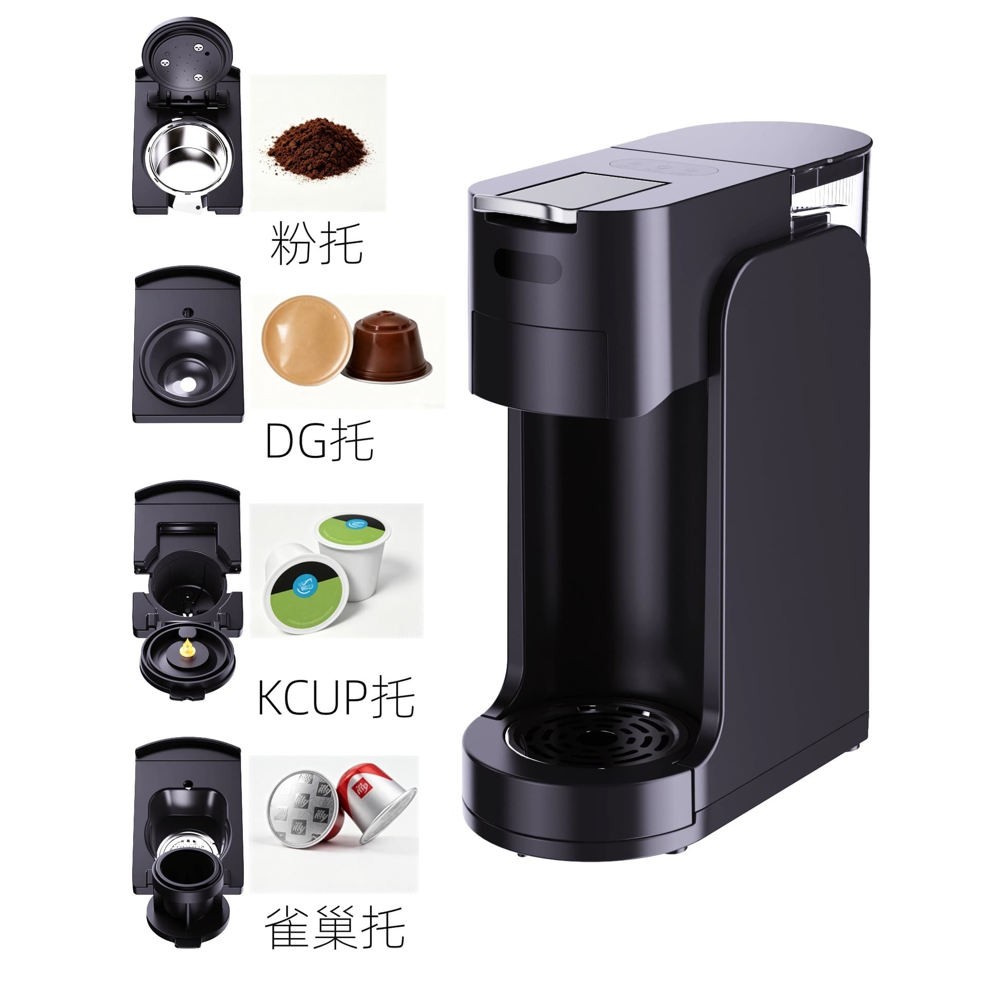 Cross-border Foreign Trade Multifunctional Coffee Machine Fully Automatic Capsule Coffee Machine Household Small Espresso Coffee Machine In Stock