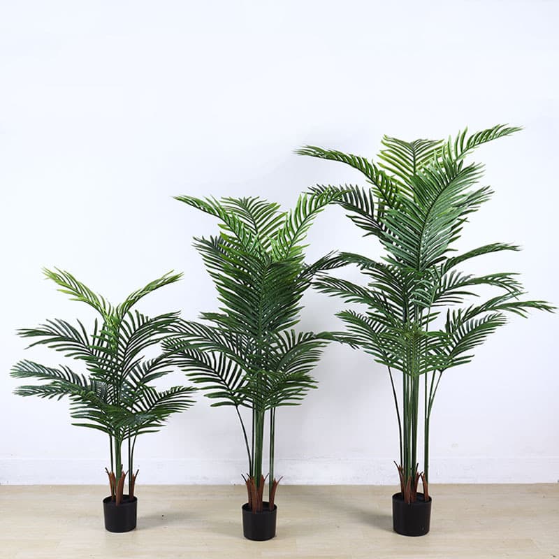 Nordic Style Artificial Plant Queen Anne's Lace Indoor Decoration Phoenix Tail Lace Floor Fake Tree Plant Potted Ornament Bonsai