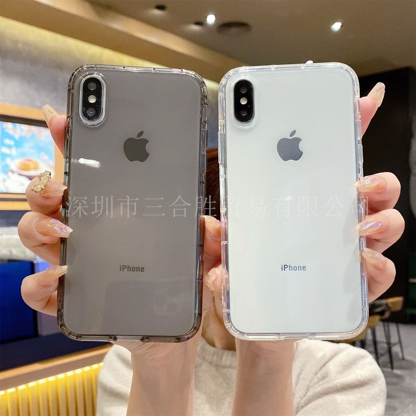 Minimalist iPhone X Case Apple XR Protective Cover 6S Transparent Silicone Soft Case XS MAX Compatible with 7/8 Plus