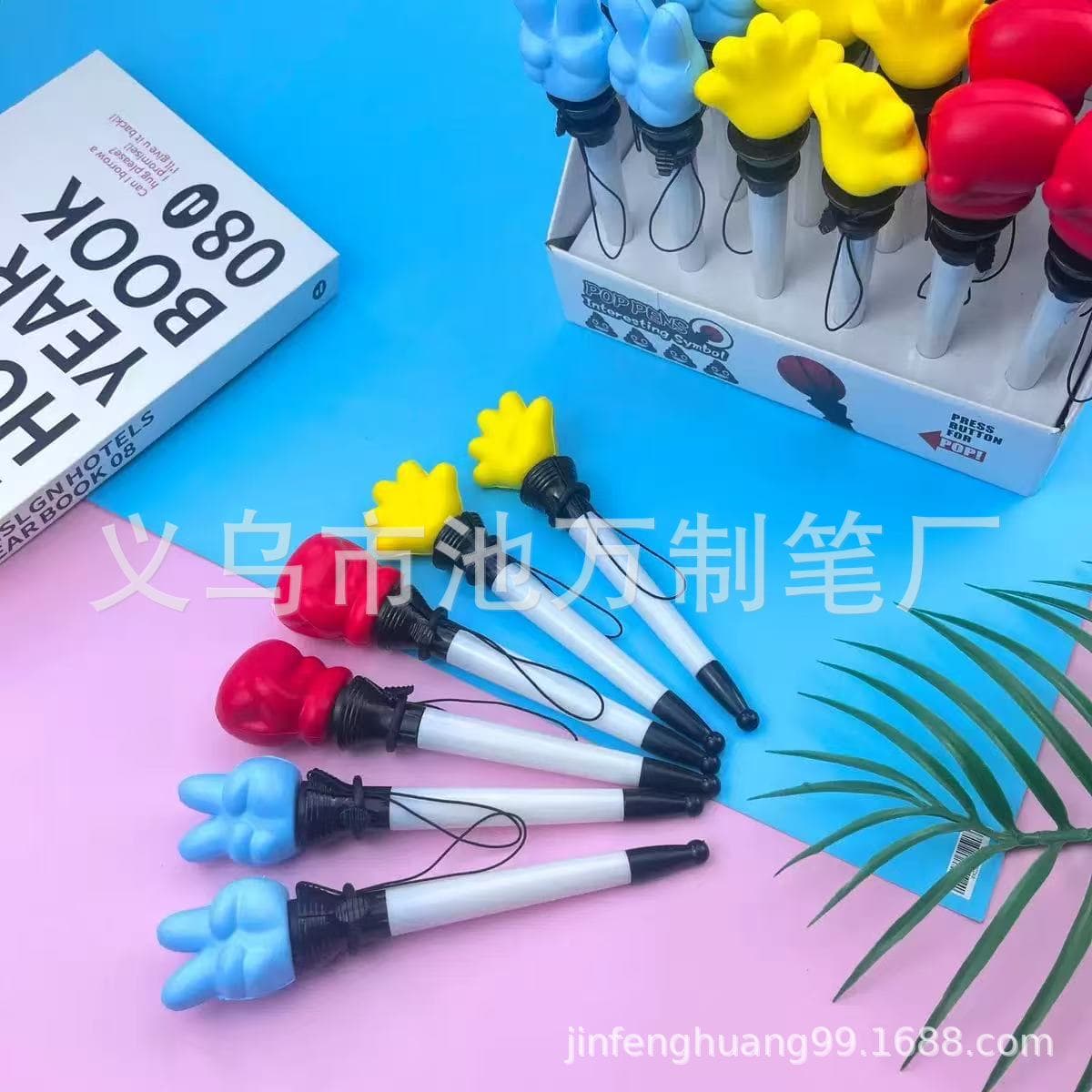 Boxing Pen Stress Relief Fist Ballpoint Pen PU Slow Rebound Fist Shape Ballpoint Pen Fun Ejection Craft Pen