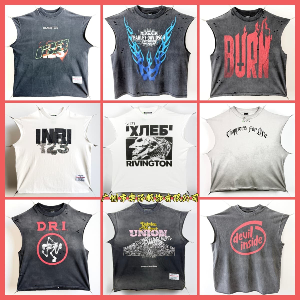 2026 Summer American Retro Loose Casual Washed Vintage Round Neck Short Sleeve T-Shirt for Men, Loose Fit Trendy Brand Wholesale