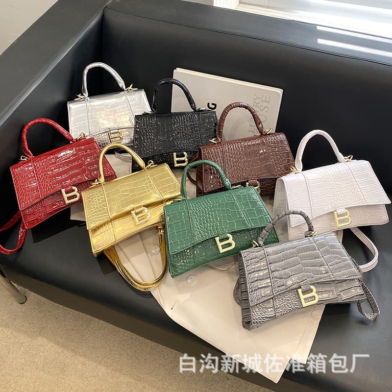 Cross-border new 2024 popular popular portable hourglass bag women's high-end French niche single shoulder crossbody bag bags