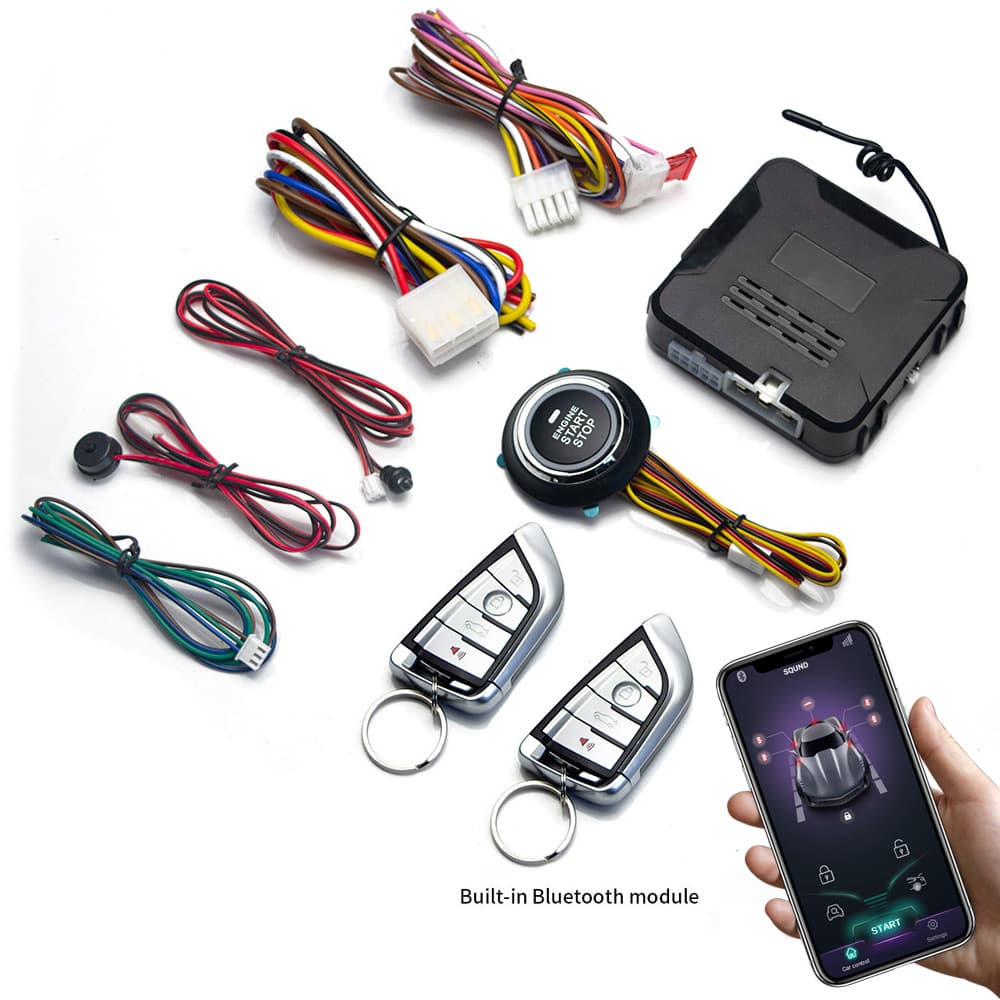 Cross-border 12V Car Remote Keyless Entry RKE Phone Free Bluetooth Unlock Lock One-Key Start
