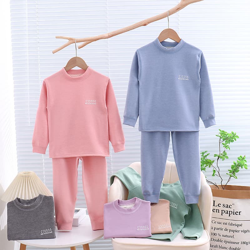 Children's Thermal Underwear Set, Warm Fleece Long Johns for Boys and Girls, Pajamas, Temperature-Changing, Seamless