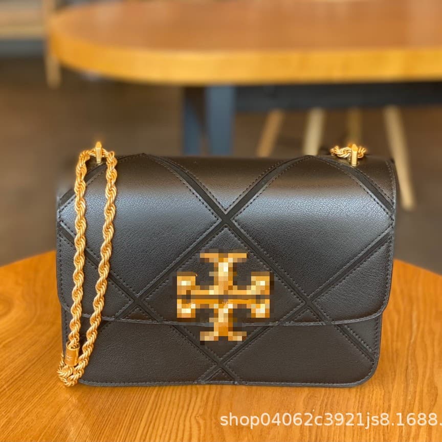 TB's new one-shoulder cross-body small gold brick tofu bag chain design small square bag can be worn under the armpits counter quality commuter bag