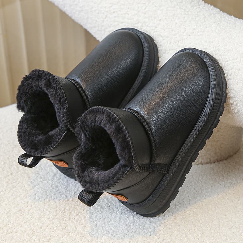 Children's Snow Boots 2025 Unisex Winter New Fleece-Lined Thickened Warm Kids' Boots, Fashion Anti-Slip Comfortable Cotton Shoes