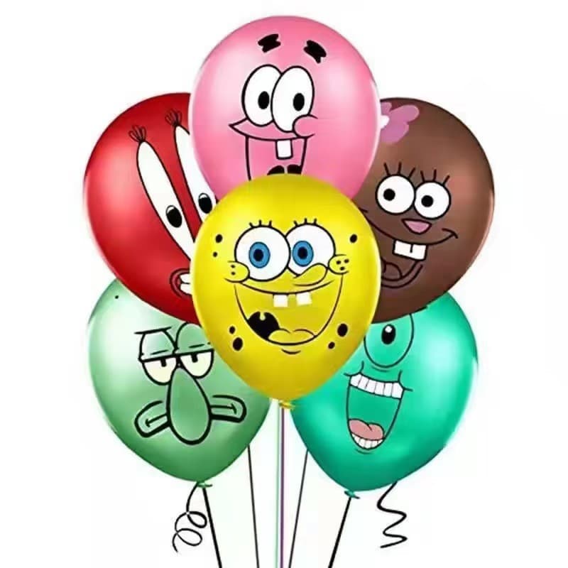 Cross-Border New 12inch Latex Balloon Sponge Baby Campus Birthday Party Scene Decoration Supplies
