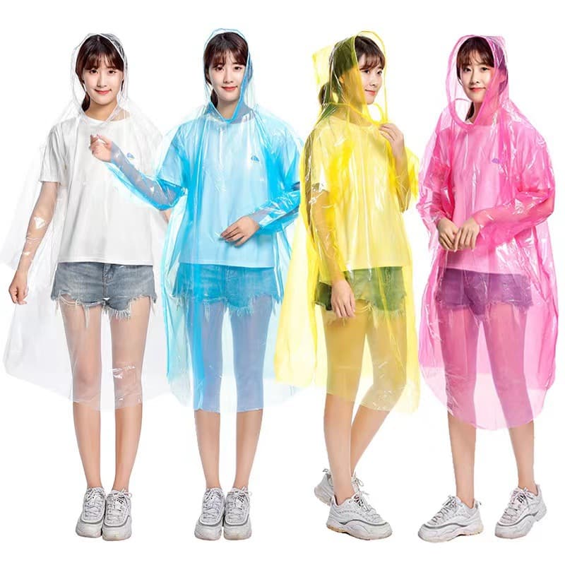 Card Raincoat Portable Compressed Poncho Adult Full-Body Waterproof Extended Thickened Scenic Spot Outdoor Disposable