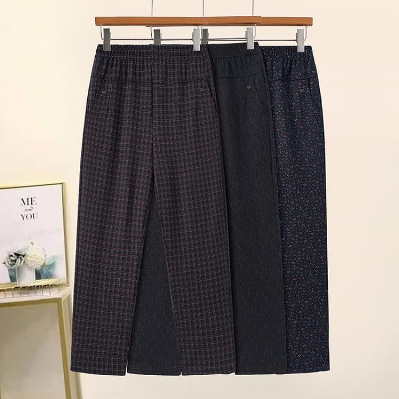 2025 New Style Loose Straight Leg Pants for Mothers, Spring/Autumn, for Middle-Aged and Elderly Women, Casual Pants for Grandmas and Ladies