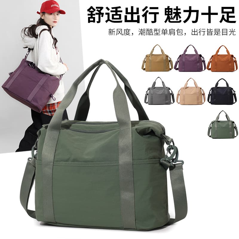 New Women's Bag Japanese Style Solid Color Tote Bag Shoulder Bag Casual Simple Mom Outing Bag Canvas Handbag Wholesale