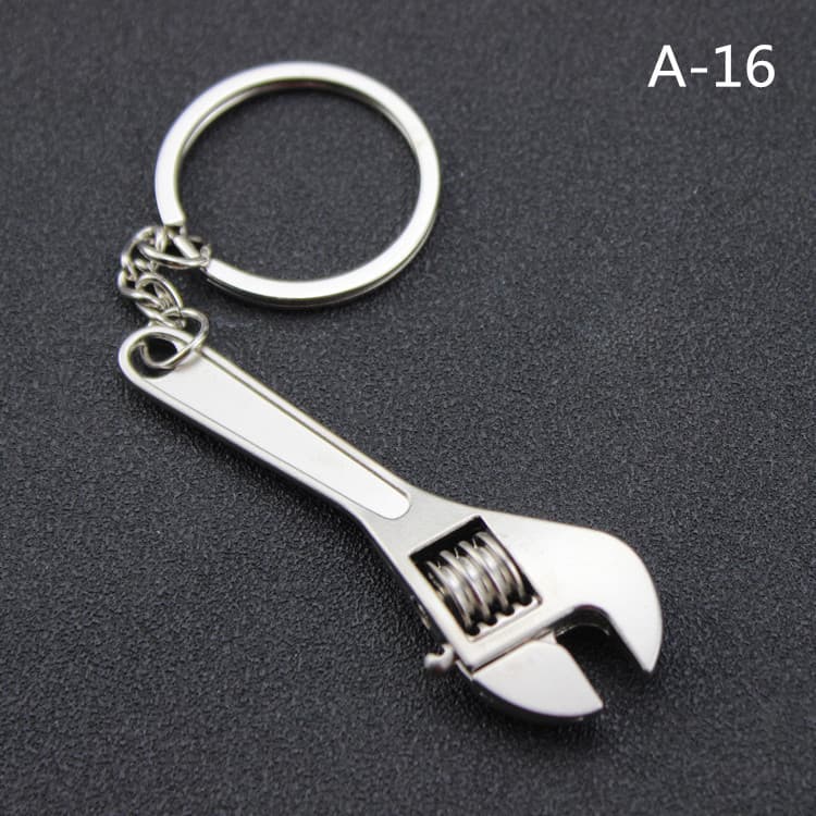 Mini simulation tool keychain metal wrench screwdriver hammer key ring car small gift pendant