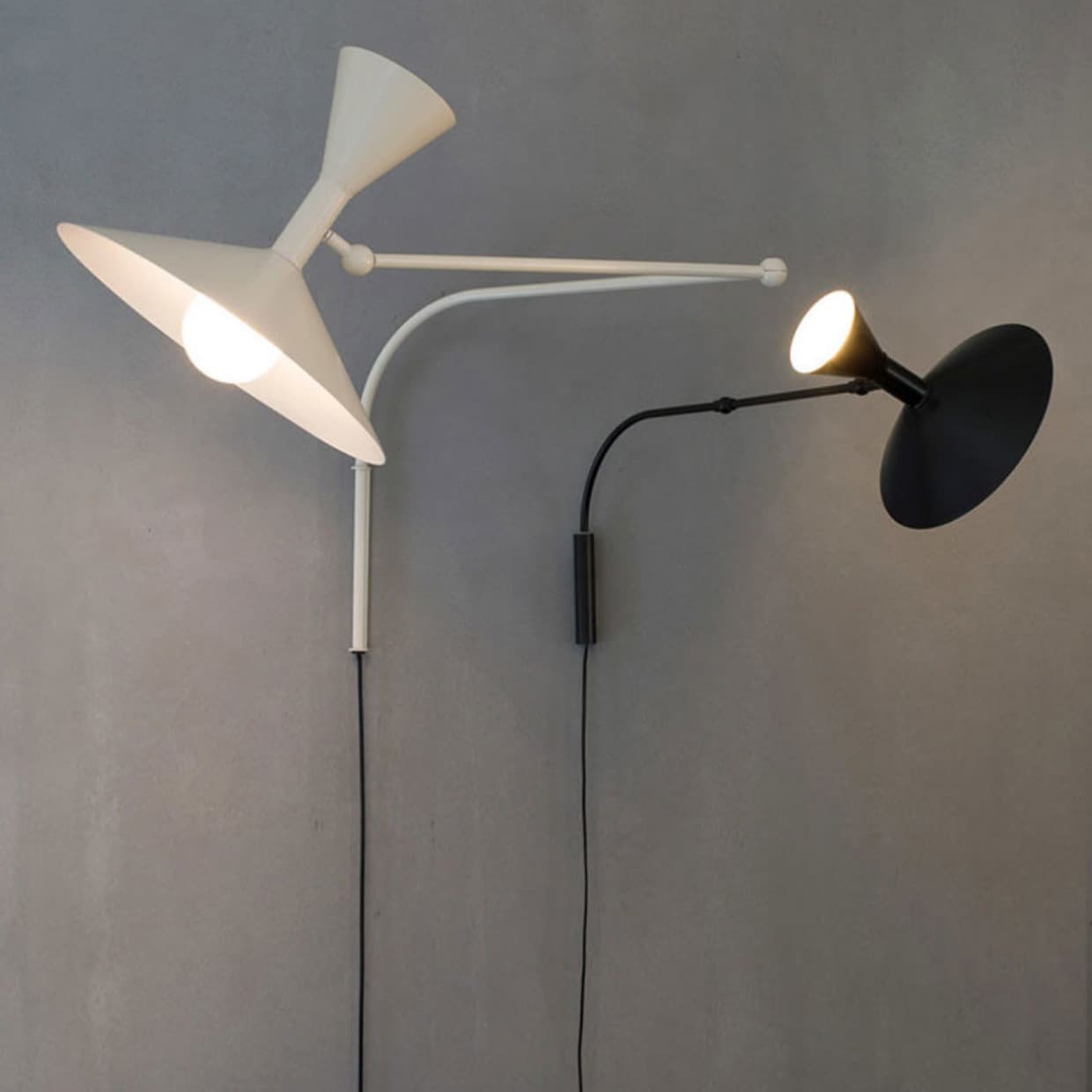Italian NOME wall lamp Nordic minimalist designer living room retro speaker decoration bedroom swing arm lamp free of wiring